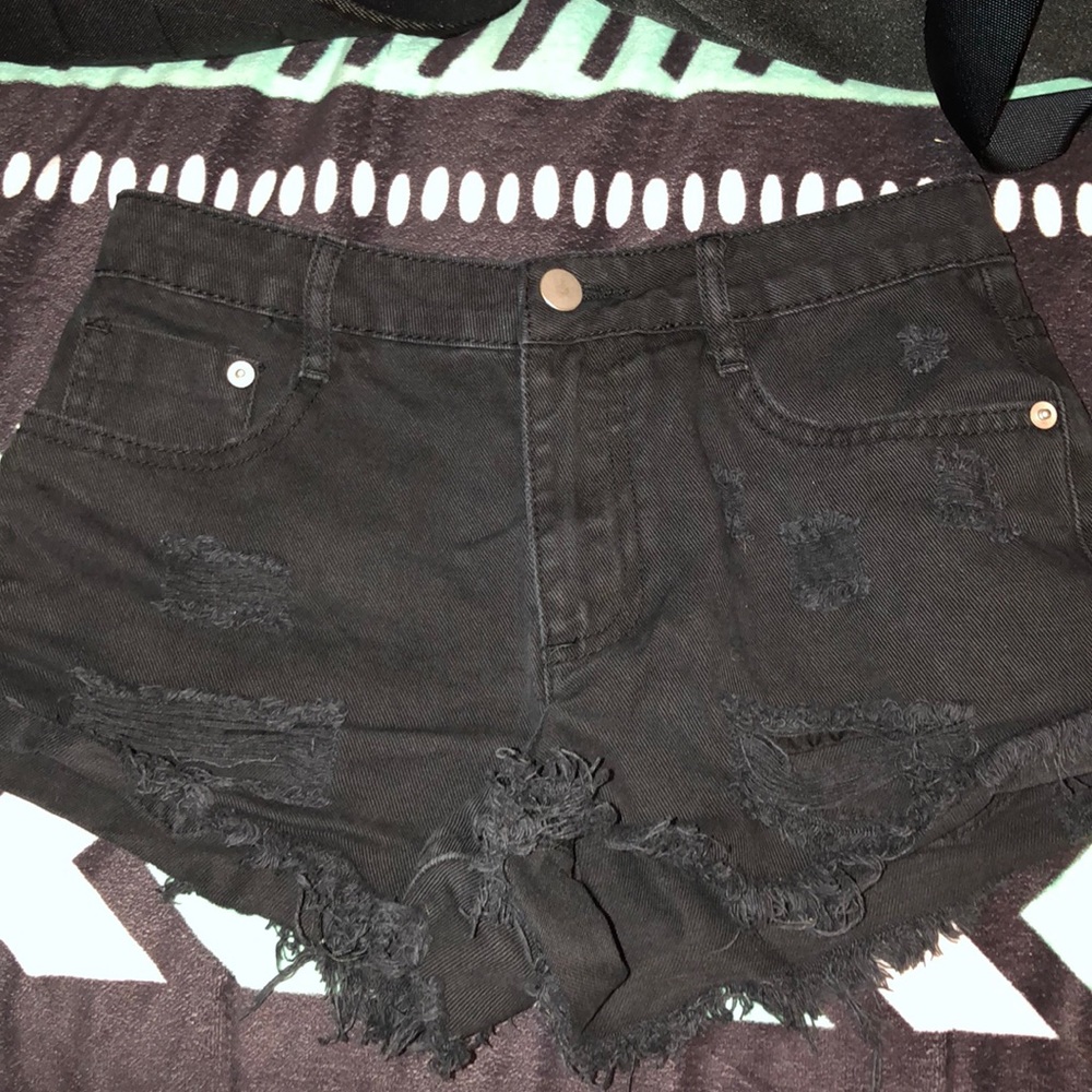 Forever 21 black jean shorts